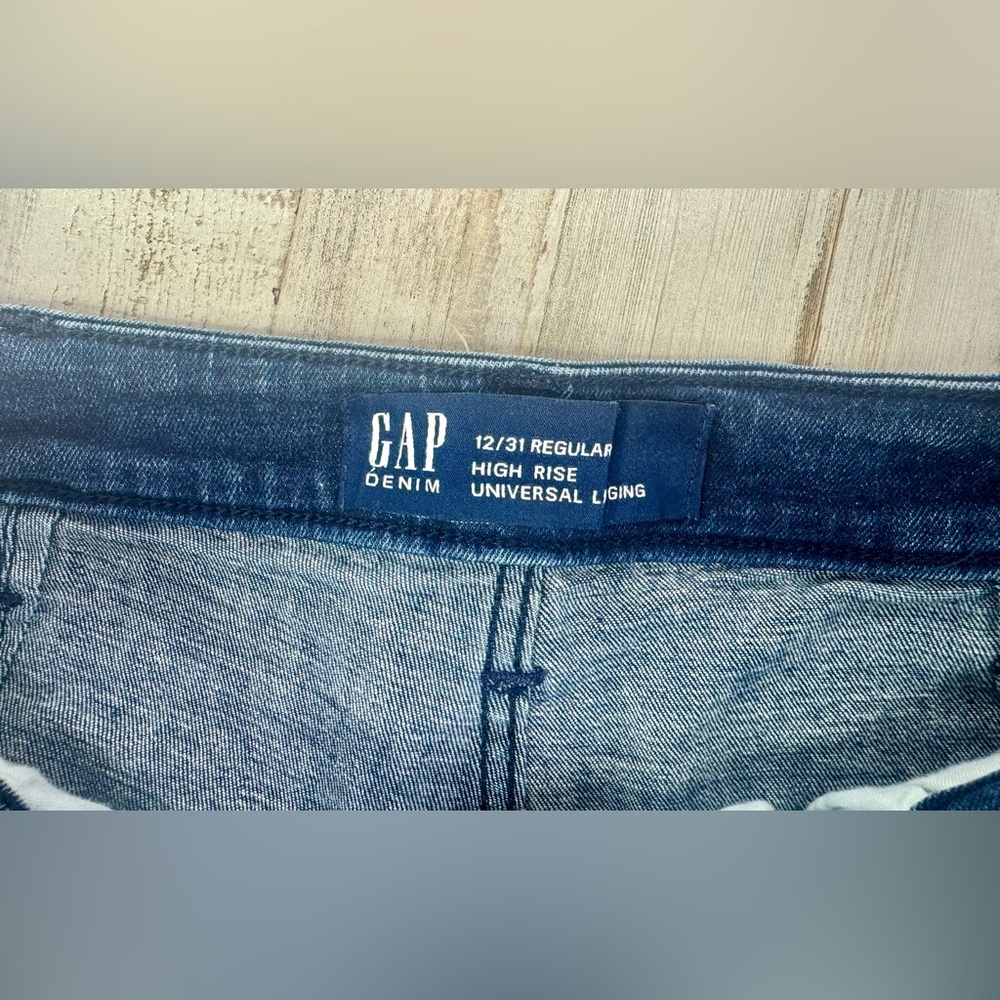 Gap High Rise Universal Legging Women Blue Jeans - Size 12/31 (32x28) - Picture 4 of 12